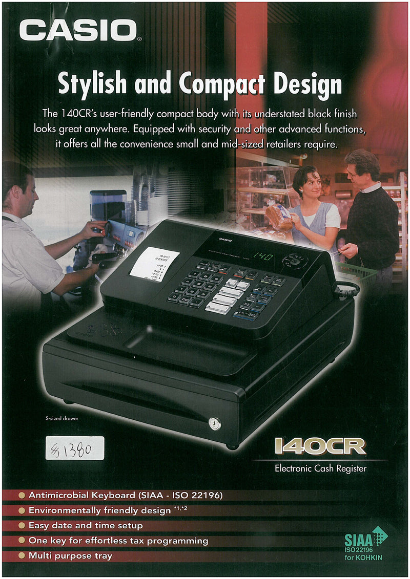 Till Rolls To Fit Casio 140 CR Cash Register 140CR 140-CR