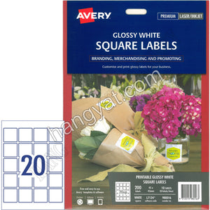 Avery Zweckform 德國詩藝寶 980016 光面方形標籤 - 45 x 45mm, A4 10張裝_1