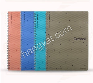 "Gambol" A5 鐵圈膠面圖案筆記本 (WCN-GTN3826) 21cm x 14.8cm (80頁)_1