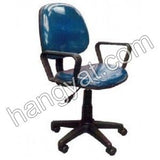辦公室中背油壓轉椅CG-888A 藍/灰/黑彷皮_1