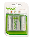 "Vinnic" 全新高效能環保充電池 (4粒AA 2100mAh 充電芯)_2