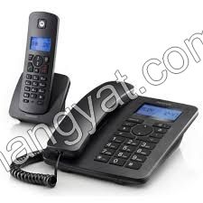 "Motorola" 家居/寫字樓室內無線+有線電話Corded Telephone with Digital Cordless Handset - C4201_1