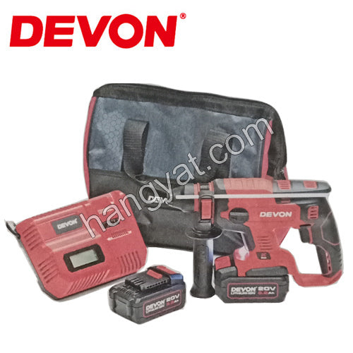 DEVON 大有 5401 油壓鑽套裝(20V 5.2Ah雙鋰電+閃充+工具袋)_1