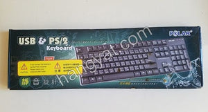"Polar" USB & PS/2 Keyboard (PKB-104) - 黑色_1