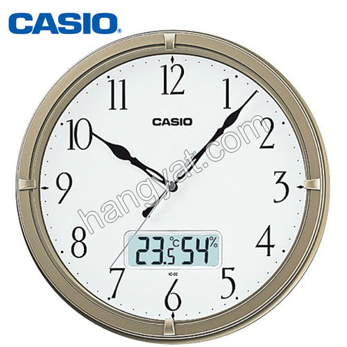 Casio IC-02-9DF 掛鐘連溫濕度計_1