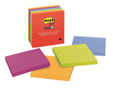 3M Post-it®  Super Sticky Notes 675-6SSAN 特粘橫條紋告示貼  4" x 4" 單行 (每包6墊)_2