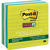 3M Post-it® Super Sticky Notes 675-6SST 特粘橫條紋告示貼 4" x 4" 單行 (每包6墊)_2