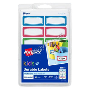 Avery 艾利 耐用防水膠質標籤(手寫)41441 - 60 張標籤 3/4" x 1-3/4"_1