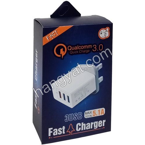 已停售-----Qualcomm Quick Charge 3.0 快充 USB 充電器, 3 插位, 5.1A_1