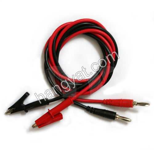 Power Supply Multimeter Alligator Testing Cord Lead Clip to Banana Plug cable 1M_1