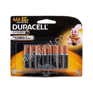 "Duracell" 金霸王 AA/AAA Alkaline batteries 電芯 (18粒卡裝)_1