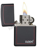 "Zippo" #218ZB 黑啞漆框商標 - 啞漆, 彩印_1