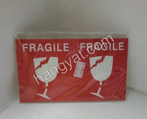 警示貼紙 - 小心輕放- 紅底白杯 FRAGILE ( 75 x 85mm, 20個)_1
