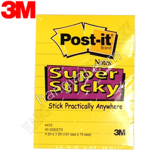 3M Post-It Super Sticky Notes 643S 特粘橫條紋告示貼  4