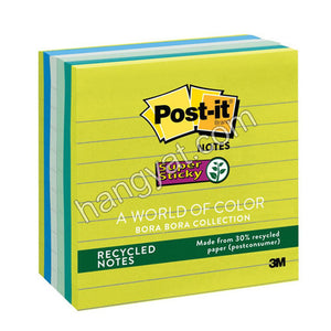 3M Post-it® Super Sticky Notes 675-6SST 特粘橫條紋告示貼 4" x 4" 單行 (每包6墊)_1