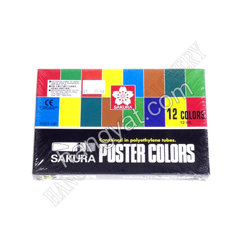 SAKURA Poster Colours 12ml - 12 Colour_1