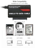 USB 3.0 to SATA Adapter Hard Drive Converter Cable for All 2.5" 3.5" SATA HDD_4