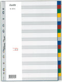 Bantex 6003~6013 膠質顏色索引分類 - A4/A5 11孔,5~20級_2