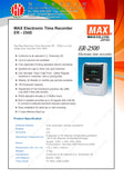 MAX ER-2500 TIME RECORDER---已停產_2